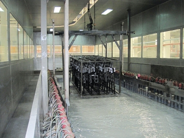 自贡底盘车架自行葫芦电泳涂装线