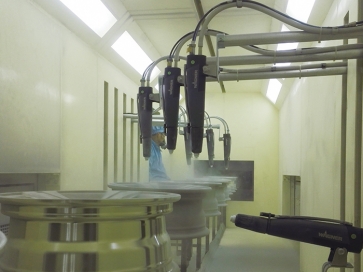 昌邑铝轮毂部件自动喷粉线