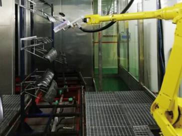 张家口进气格栅机器人火焰处理