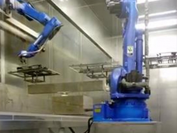 自贡机器人离线自动喷涂和搬运系统