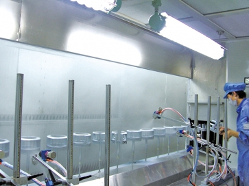 昌邑手机、相机外壳自动旋转固定枪喷漆线