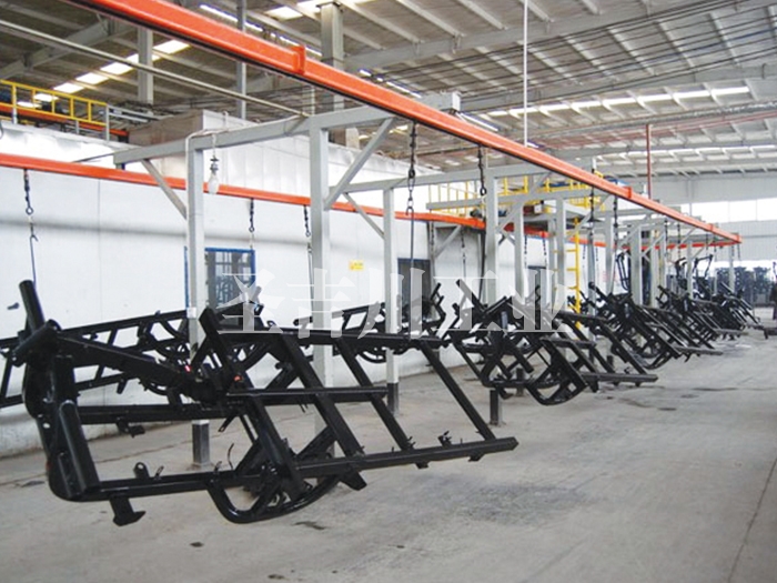 Tricycle frame painting line