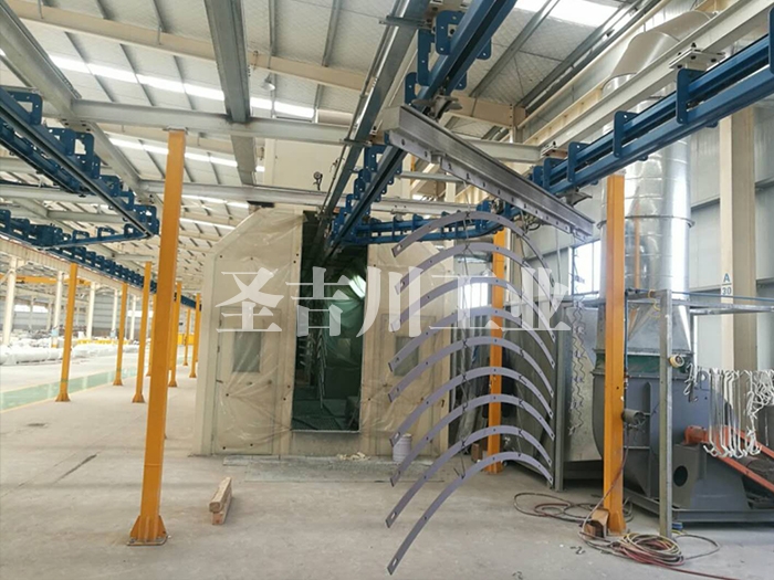 Construction machinery accumulation conveyor line