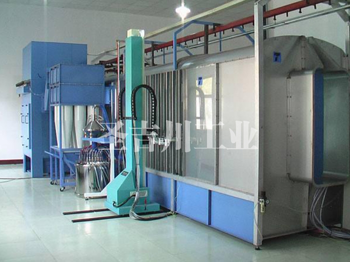 Small cyclone secondary recycling powder spraying room