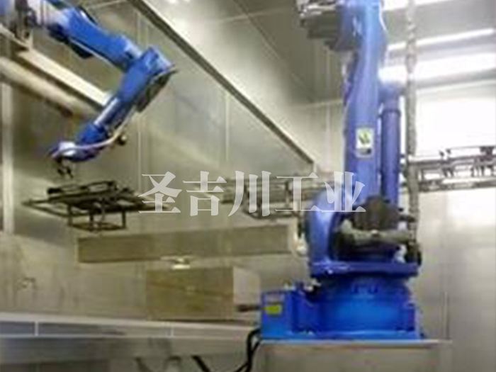 Robot offline automatic spraying and handling system