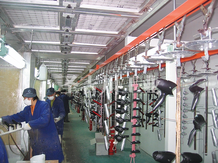 Small household appliances spraying line