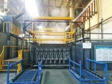 Gantry stepping electrophoresis line for automobile structural parts