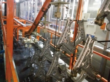 Seat electrophoresis coating line
