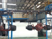 Automobile rear axle spraying line