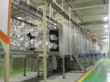 Aluminum wheel spray pretreatment line
