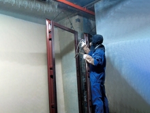 Anti-theft door painting line