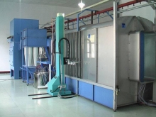 Small cyclone secondary recycling powder spraying room