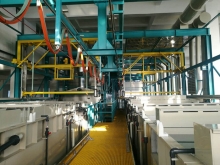 Gantry stepping pretreatment line