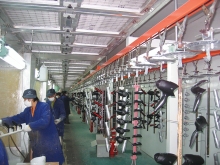 Small household appliances spraying line