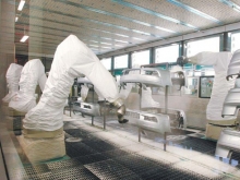 Water spin spray booth